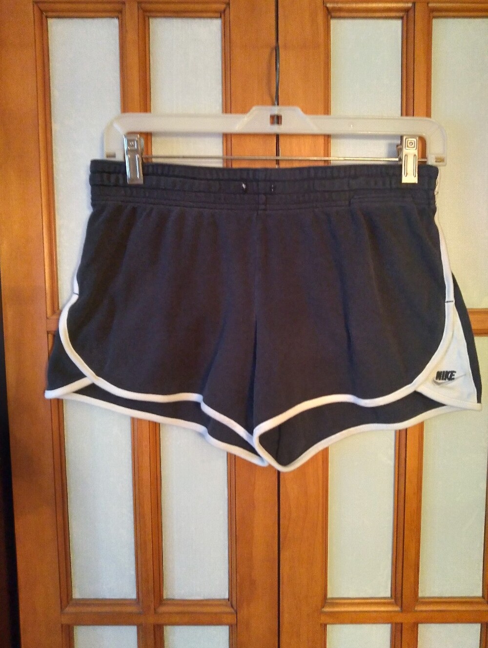 Women's Vintage Y2K Black Nike Foldover Waist Just Do It Shorts Sz M